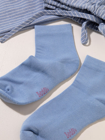 Seamless Bamboo Socks - Crew - Blue