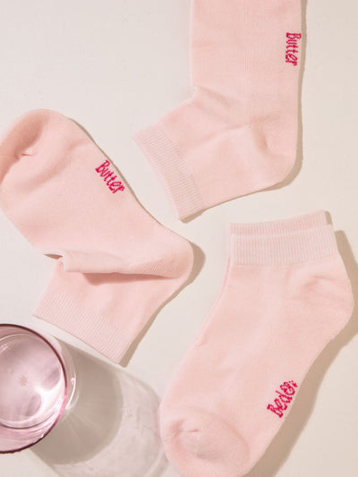 Everyday Bamboo Socks - Ankle - Blush Pink