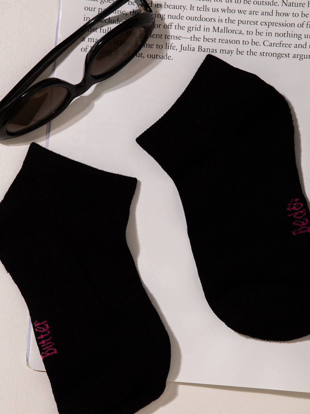 Seamless Bamboo Socks - Ankle - Black