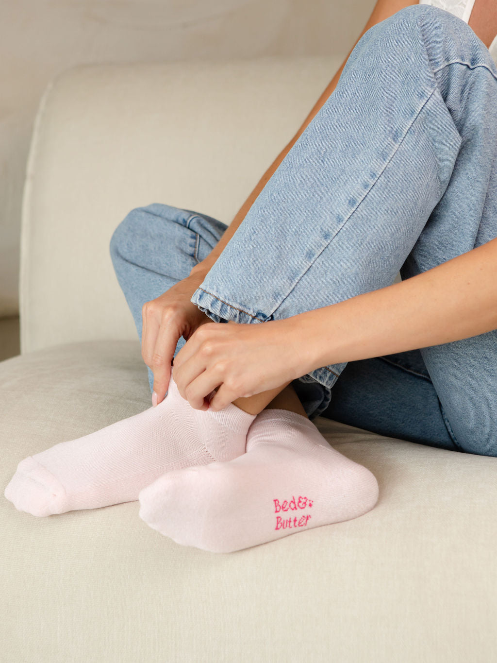 Seamless Bamboo Socks - Ankle - Blush Pink
