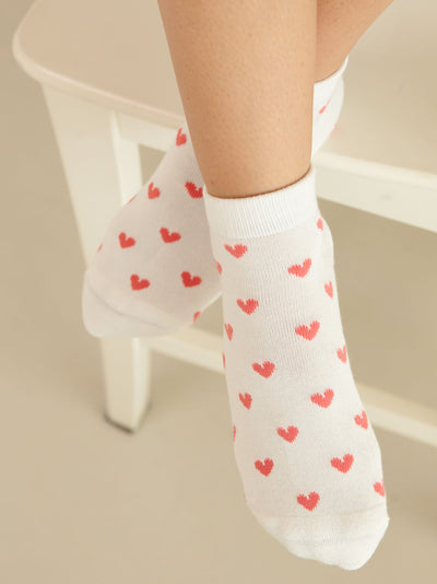 Everyday Bamboo Socks - Ankle - Hearts