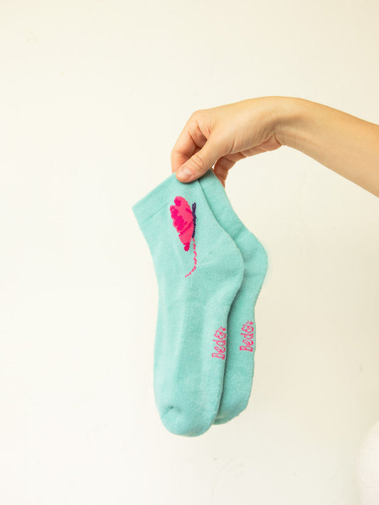 Seamless Bamboo Socks - Crew - Butterfly