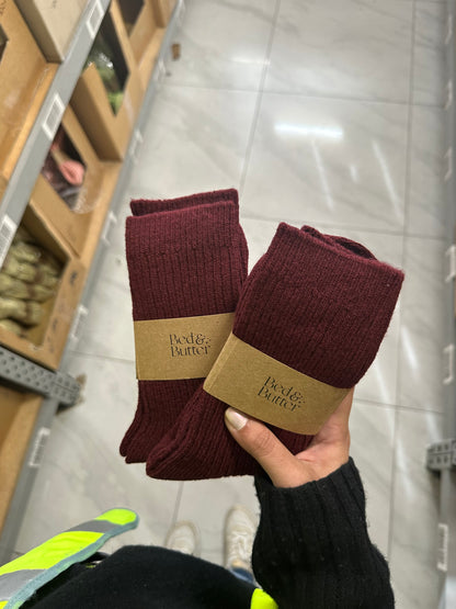 The Comfiest Socks - Burgundy (NEW)